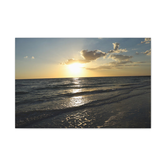 Coastal Sunset Canvas Art, Ocean Wall Decor, Beach House Decoration, Nautical Artwork, Coastal Living Home